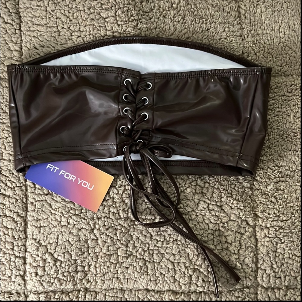 Brand new brown shein crop top